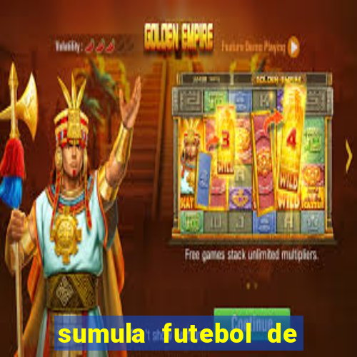 sumula futebol de campo word